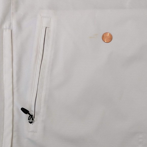 Men's Adidas Climaproof Quarter Zip Pullover White Long Sleeves Windbreaker‎ - Picture 6 of 11